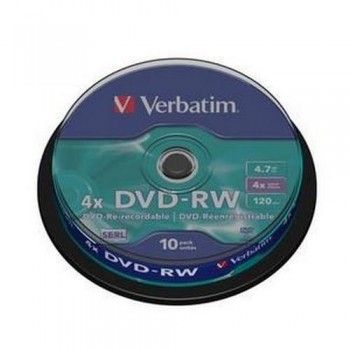 DVD -RW 4.7GB 4X BOBINA 10 UNIDADES ADVANCED AZO VERBATIM