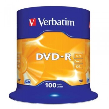 DVD -R 4.7GB 16X BOBINA 100 UNIDADES ADVANCED AZO VERBATIM