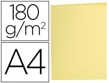 Subcarpeta liderpapel a4 amarillo pastel 180g/m2 - Pack 50 und