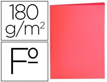 Subcarpeta liderpapel folio rojo pastel 180g/m2 - pack 50 und