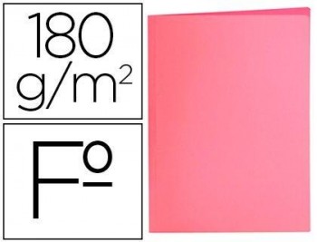 Subcarpeta liderpapel folio rosa pastel 180g/m2 - pack 50 und