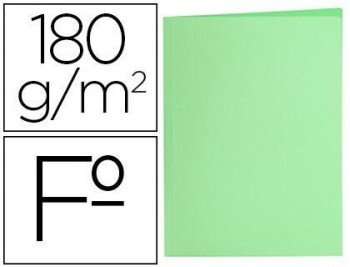 Subcarpeta liderpapel folio verde pastel 180g/m2 - Pack 50 und