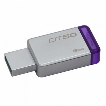 MEMORIA USB 8GB 3,0 CARCASA METÁLICA PÚRPURA KINGSTON DATATRAVELER