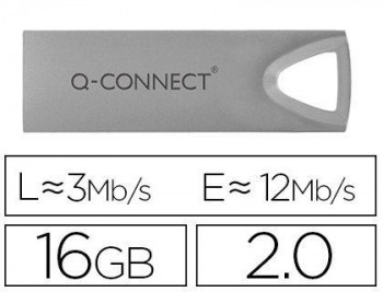 MEMORIA USB Q-CONNECT 16GB 2.0 FLASH PREMIUM