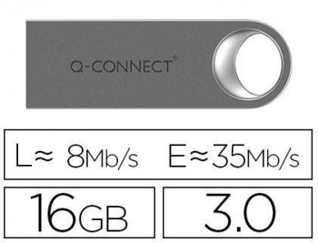 MEMORIA USB Q-CONNECT 16GB 3.0 FLASH PREMIUM