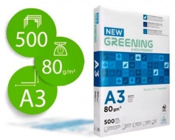 A3 80GR LIDERPAPEL GREENING PAQUETE 500HOJAS