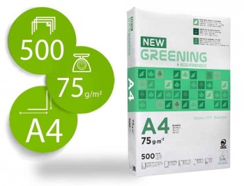 A4 75GR LIDERPAPEL GREENING PAQUETE 500HOJAS