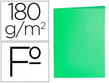 Subcarpeta liderpapel folio verde intenso 180g/m2 - Pack 50 und