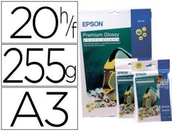 PAPEL FOTO GLOSSY DINA3 255GR EPSON PACK 20HOJAS