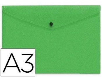 Carpeta liderpapel dossier broche 44243 polipropileno din a3 verde translucido