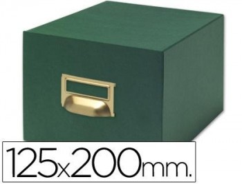Fichero fichas tela verde 500 fichas n.4 tamaño 125x200 mm