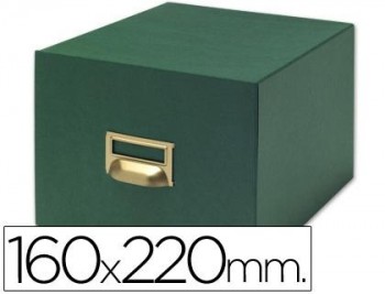Fichero fichas tela verde 500 fichas n.5 tamaño 160x220 mm
