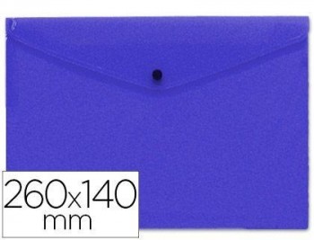 Carpeta liderpapel dossier broche polipropileno tama  o sobre americano 260x140 mm azul translucido