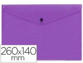 Carpeta liderpapel dossier broche polipropileno tama  o sobre americano 260x140mm violeta