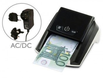 Detector y contador q-connect de billete falsos con cargador electrico puerto usb actualizacion de divisas