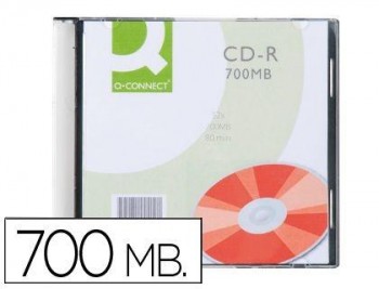 CD-R Q-CONNECT 700MB 52X 80 MIN CAJA SLIM PACK 10 UNIDADES