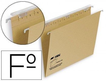 Carpeta colgante fade tiki folio visor superior 290 mm efecto lupa kraft eco 230 g/m lomo v - caja 25 und