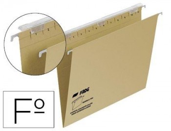 Carpeta colgante fade tiki folio prolongado visor superior 290 mm efecto lupa kraft eco 230 g/m lomo v - caja 25 und