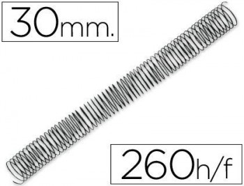 Espiral metalico q-connect 64 5:1 30mm 1,2mm caja de 50 unidades
