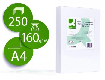 A4 160GR ULTRA WRITE BLANCO Q-CONNECT PAQUETE 250HOJAS