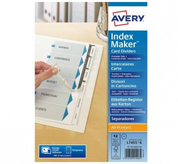SEPARAD. AVERY CART A4 12 POS IND MK P 01640061