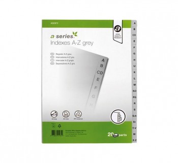 INDICE A-SERIES A-Z PP A4 GRIS AS0972